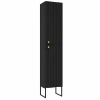 Dulap inalt suspendat negru mat Defra Fuego 170x37 cm