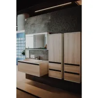Dulap suspendat cu oglinda KolpaSan Pandora mdf alb 60x110 cm