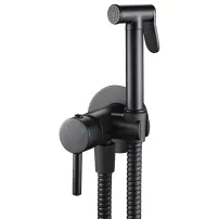 Dus igienic cu baterie negru mat Rea Loop cu baterie incastrata
