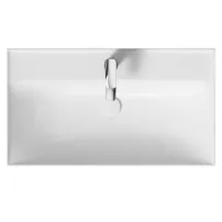 Lavoar incastrat dreptunghiular alb mat Cersanit Larga Rocklite 80 cm