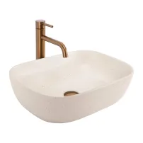 Lavoar pe blat Rea Belinda dreptunghiular 46.5 cm bej-nisip mat