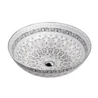 Lavoar pe blat Rune Estrid Kolor rotund 40 cm alb-gri
