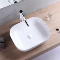 Lavoar pe blat Rune Svalin dreptunghiular 50 cm alb
