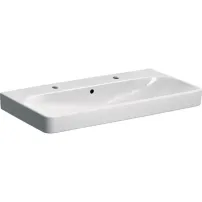 Lavoar pe mobilier Geberit Smyle Square 90 cm cu orificiu baterie stanga si dreapta