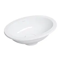 Lavoar sub blat Omnires Shell M+ finisaj alb lucios 45 cm