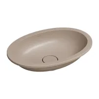 Lavoar sub blat Omnires Shell M+ finisaj dune bej mat 55 cm