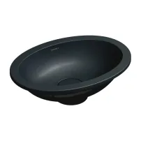 Lavoar sub blat Omnires Shell M+ finisaj negru lava mat 45 cm