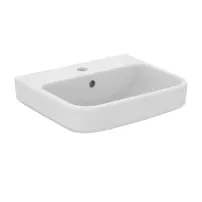 Lavoar suspendat Ideal Standard i.life B alb lucios SmartGuard 45 cm cu orificiu baterie si preaplin