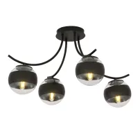 Lustra Emibig Boston 4 negru/transparent
