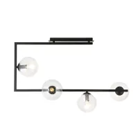 Lustra Emibig Soma 4 BL negru/transparent