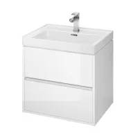 Dulap suspendat pentru lavoar Cersanit Crea mdf alb lucios 60 cm