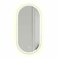 Oglinda cu iluminare Led Tutumi OVL 50x100 cm brush gold