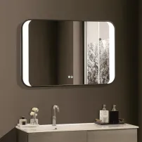 Oglinda cu iluminare si dezaburire Inter Ceramic dreptunghiulara 90x60 cm
