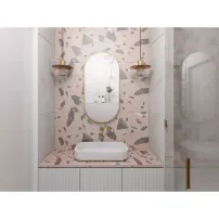 Oglinda reversibila ovala Dubiel Vitrum Joy Gold 50x100 cm