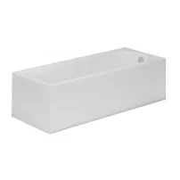 Pachet cada rectangulara Radaway Nea 170x70 cm alb, panou frontal si lateral, sifon cada si capac crom