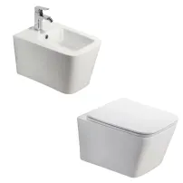 Pachet vas wc, capac slim softclose si bideu suspendat Rune Jord