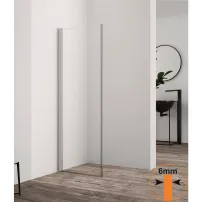 Paravan de dus mobil tip Walk-In Inter Ceramic crom lucios 50x200 cm sticla transparenta