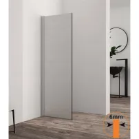 Paravan de dus mobil tip Walk-In Inter Ceramic crom lucios - sticla opaca 50x200 cm