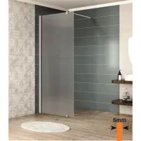 Paravan de dus tip Walk-In Inter Ceramic profil crom 80x200 cm sticla opaca