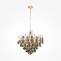 Pendul Maytoni Flare auriu/transparent 8 becuri
