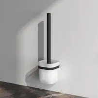 Perie WC cu suport AM.PM Func negru-sticla mata