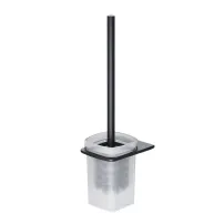 Perie WC cu suport AM.PM Inspire 2.0 negru-sticla mata