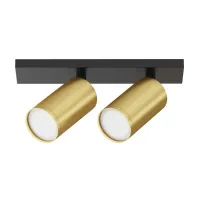 Plafoniera Maytoni FOCUS S negru/auriu 2 becuri