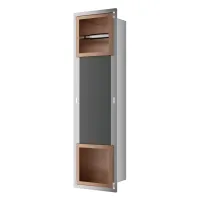 Raft incastrat cu suport hartie igienica Balneo Wall Box Paper 2 cupru periat