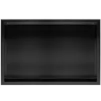 Raft incastrat dreptunghiular negru mat Rea 30x60x10 cm
