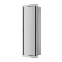 Raft incastrat pentru perie WC Balneo Wall Box L Tiles si hartie igienica deschidere stanga faiantabil 68 cm