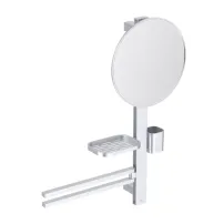 Set accesorii pentru lavoar Ideal Standard Alu+ argintiu mat 70 cm din aluminiu