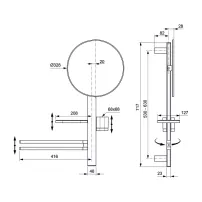Set accesorii pentru lavoar Ideal Standard Alu+ negru mat 70 cm din aluminiu