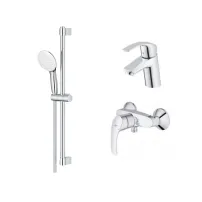 Set baterii lavoar si dus Grohe Eurosmart New M cu set de dus