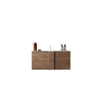 Set dulap baza si lavoar suspendat maro LC Mobili Italia Jupiter 101x53x47 cm