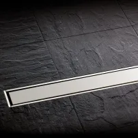 Set rigola pentru dus plus capac Kessel Linearis Compact 85 cm inox cu sita de par si clapeta multistop