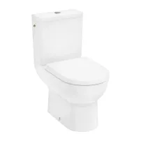 Set vas WC pe pardoseala Hansgrohe GladeLake S rimless cu rezervor si capac softclose alb lucios