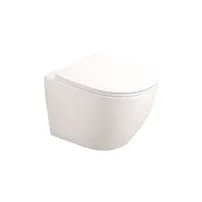 Set vas WC rimless suspendat Fluminia Alfonzo si capac softclose alb