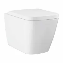 Set vas WC suspendat Grohe BauEdge rimless cu capac softclose alb lucios