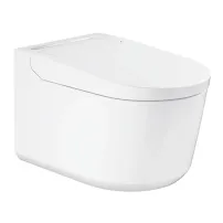 Set vas WC suspendat Grohe Sensia Pro Rimless cu functie bideu electric alb lucios si capac softclose