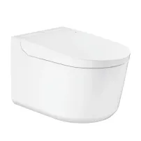 Set vas WC suspendat Grohe Sensia Rimless cu functie bideu electric alb lucios si capac softclose
