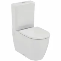 Set vas WC Ideal Standard Ellisse rimless BTW cu capac softclose alb si rezervor