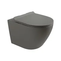 Set vas WC suspendat Rune Ivaldi antracit finisaj mat cu capac slim