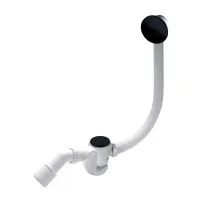 Sifon cu preaplin pentru cada Wirquin cu dop Quick-Clack negru mat