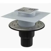 Sifon pardoseala 105 x 105/50/75 cu inaltator, iesire verticala, sistem de retinere a mirosurilor APV4344 Alca