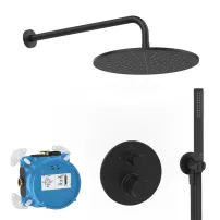 Sistem de dus incastrat Ideal Standard Ceratherm T100 negru mat