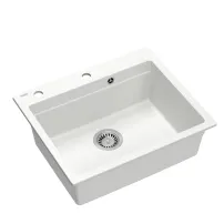Statie de lucru incastrata Quadron Kurt 110 alb - inox 59.5x50 cm