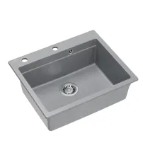 Statie de lucru incastrata Quadron Kurt 110 gri - inox 59.5x50 cm