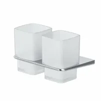 Suport periute de dinti dublu AM.PM Inspire 2.0 crom-sticla mata