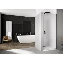 Usa de nisa pivotanta negru mat Sanswiss Solino SOL1 100x200 cm