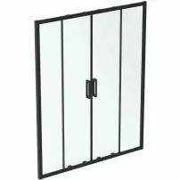 Usa glisanta cu segment fix 160 cm negru mat Ideal Standard Connect 2